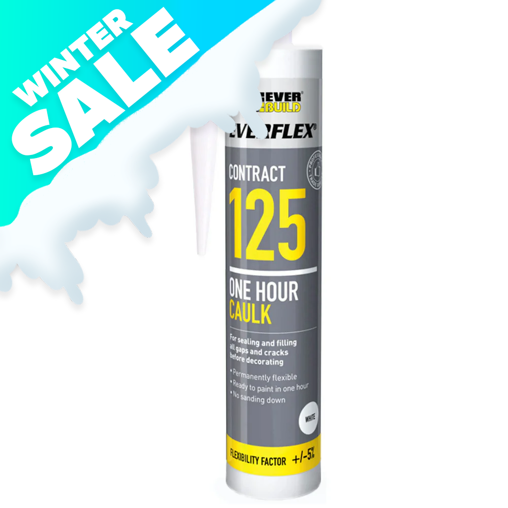 Everbuild 125 One Hour Caulk White 300ml
