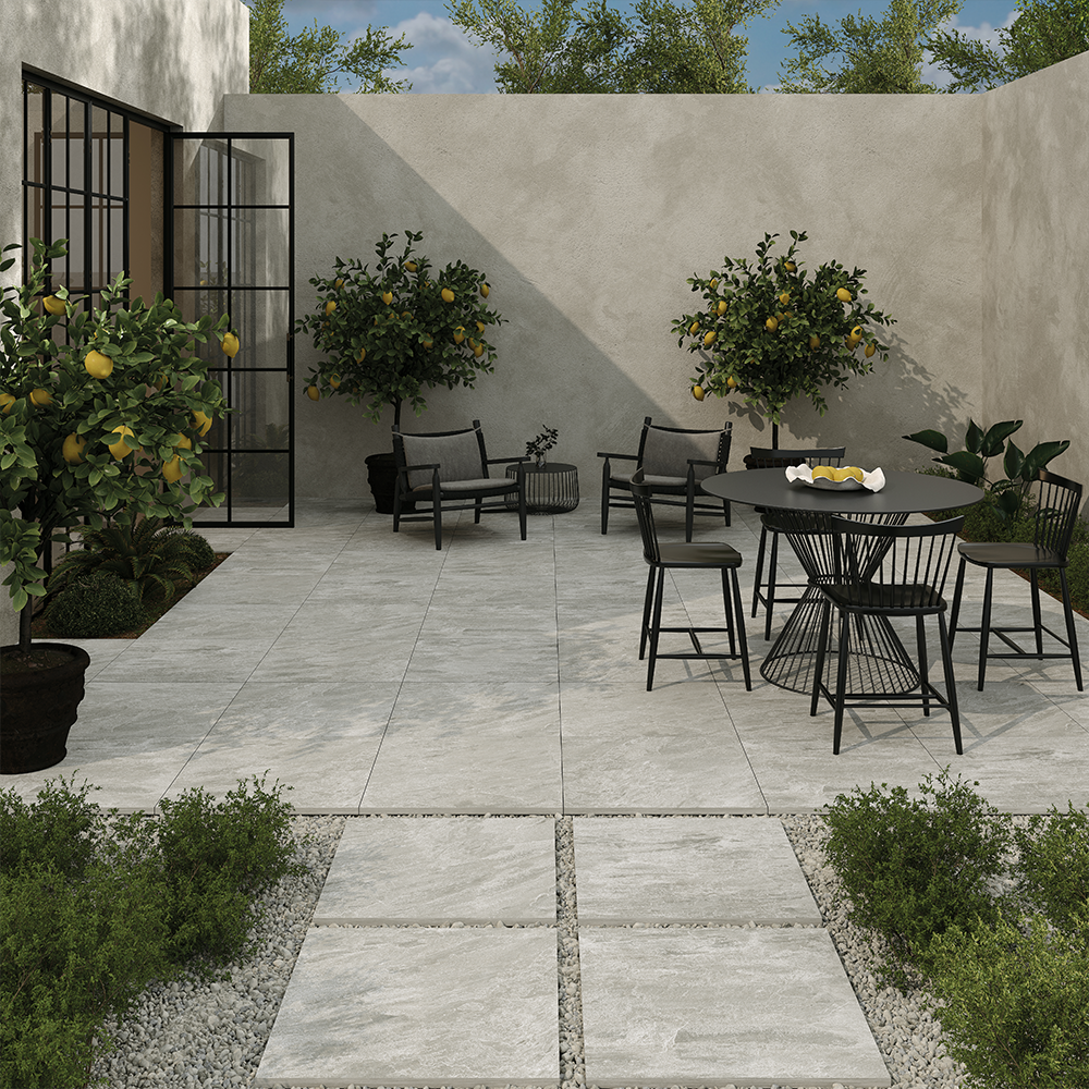 Sierra Quartz Grey  20mm Outdoor Slab  Porcelain Paving Tile 900x600mm