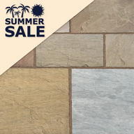 Raj Green Indian Natural Sandstone Paving Pack 22mm Calibrated 10.2m2 Patio Kit