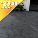 Riveria Nero Porcelain Paving Tile