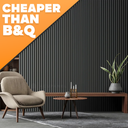 Slate Grey Acoustic Slat Wall Panel 2400 x 600mm