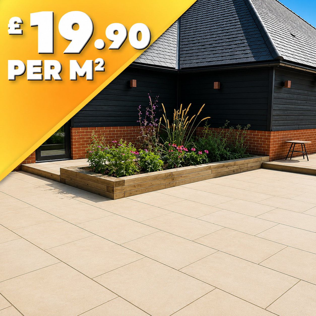 Tandur Amber 20mm Outdoor Porcelain Paving TIle | 900 x 600mm