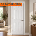 Textured 6 Panel Regency Internal White Door 1981x762x35mm (30")