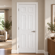 Textured 6 Panel Regency Internal White Door 1981x762x35mm (30")