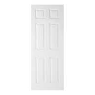 Textured 6 Panel Regency Internal White Door 1981x762x35mm (30")