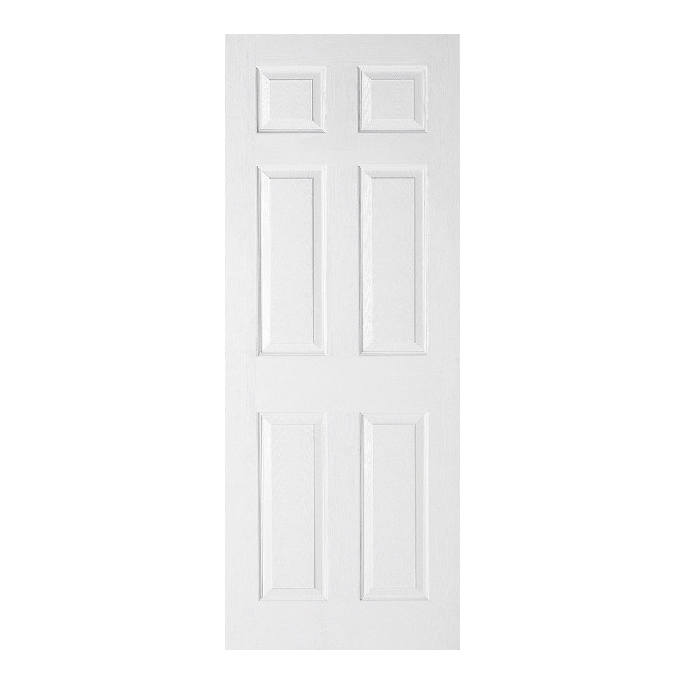 Textured 6 Panel Regency Internal White Door 1981x762x35mm (30")