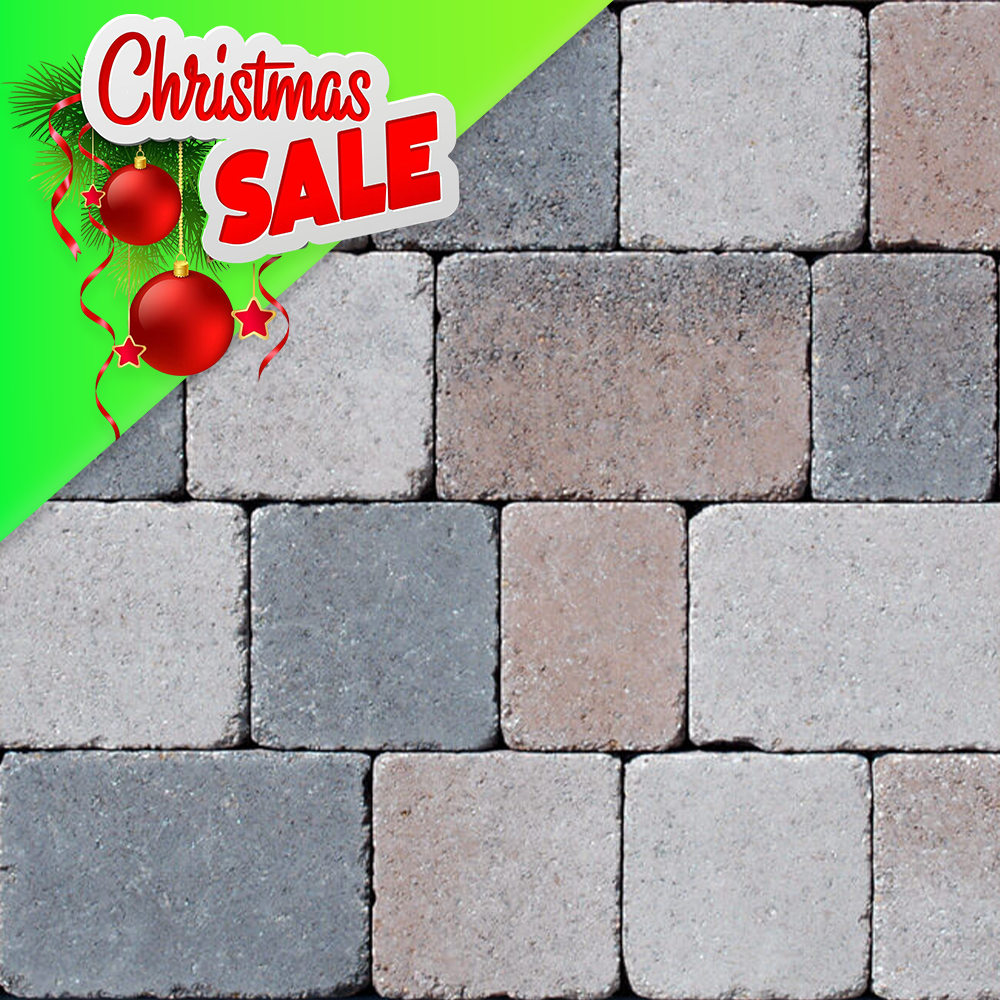 Kingspave 60mm Tumbled Cobble Sycamore 3 Size Block Paver