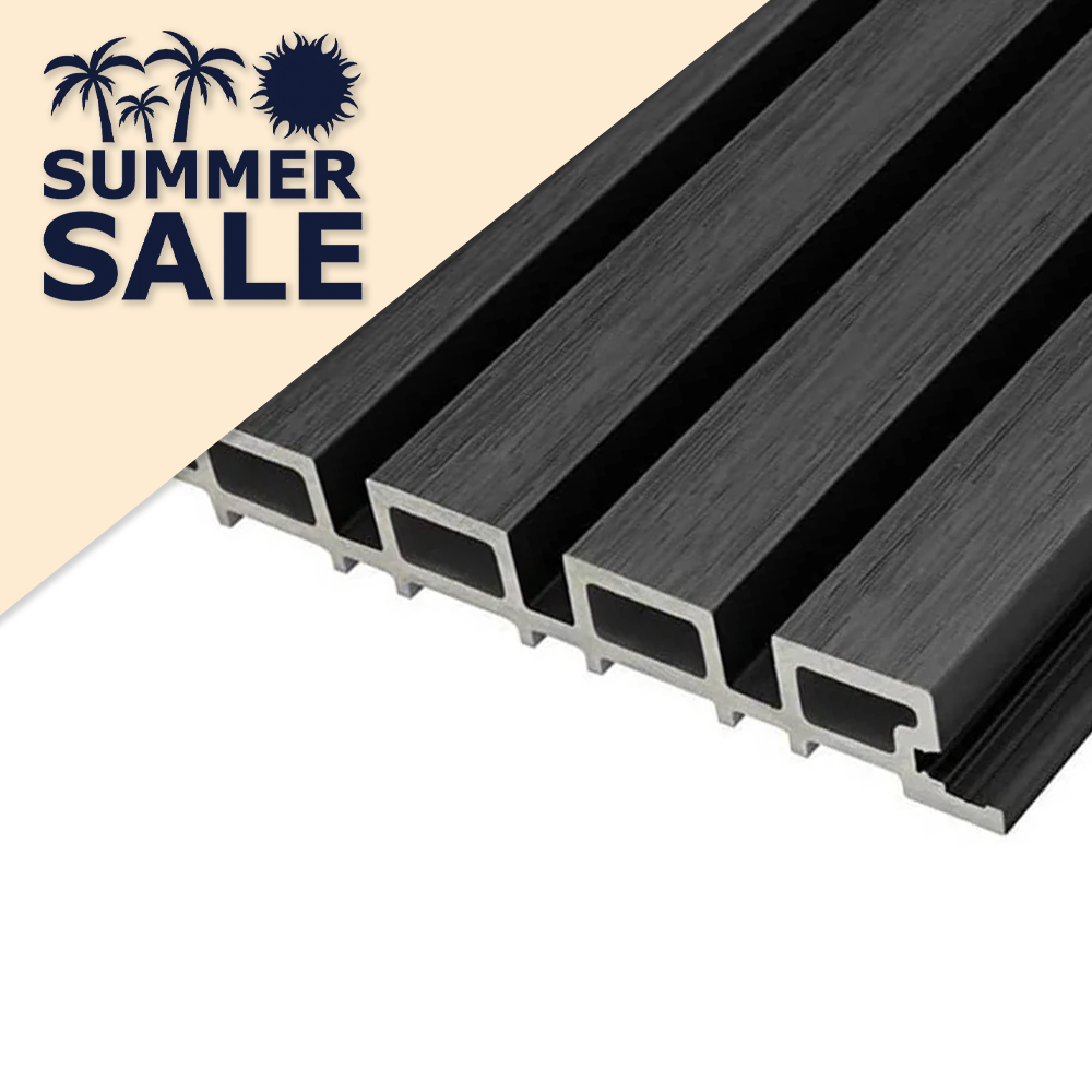 Composite Garden Wall Cladding Charcoal 200mm x 3.6m