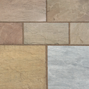 Raj Green Indian Natural Sandstone Paving Pack 22mm Calibrated 10.2m2 Patio Kit