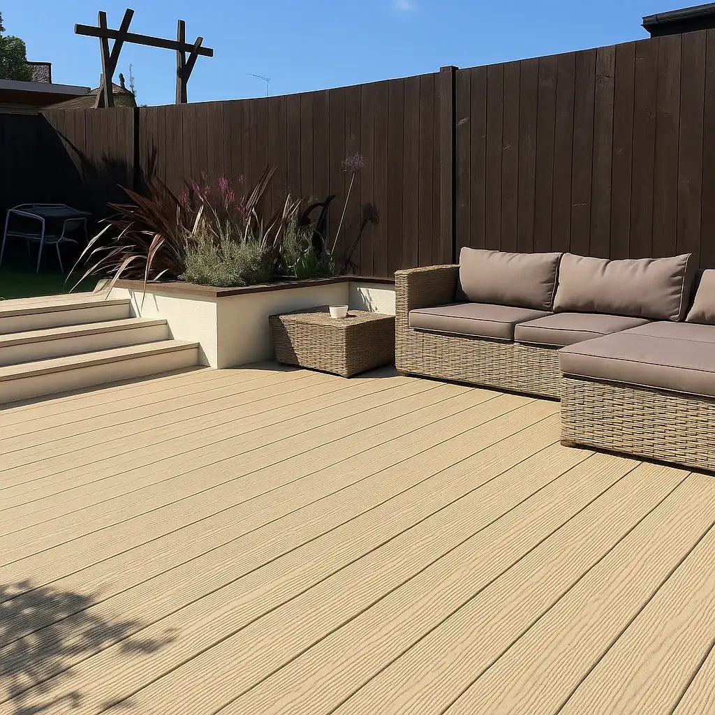 Saige Driftwood Composite Decking Board 137x23mm x 3.6m
