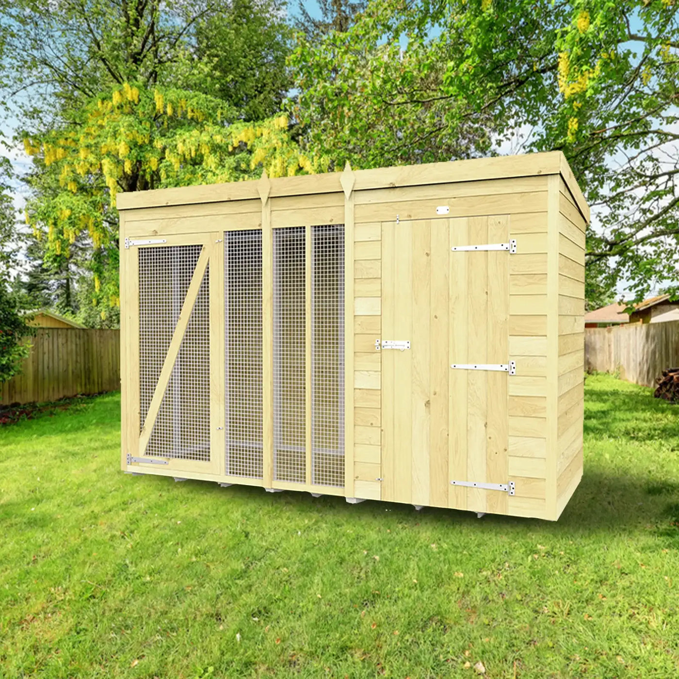 Dog Kennel And Run (Full Height)