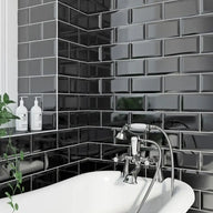 Metro Tile Bevelled 200X100 Black Per m2