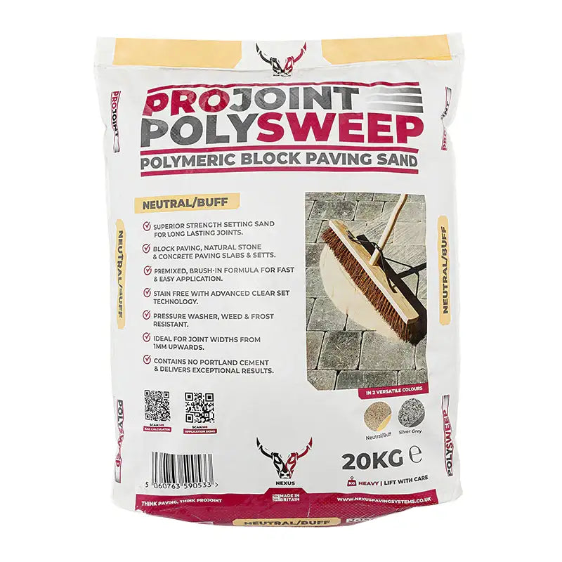 ProJoint Polysweep Polymeric Block Paving Setting Sand 20kg Neutral