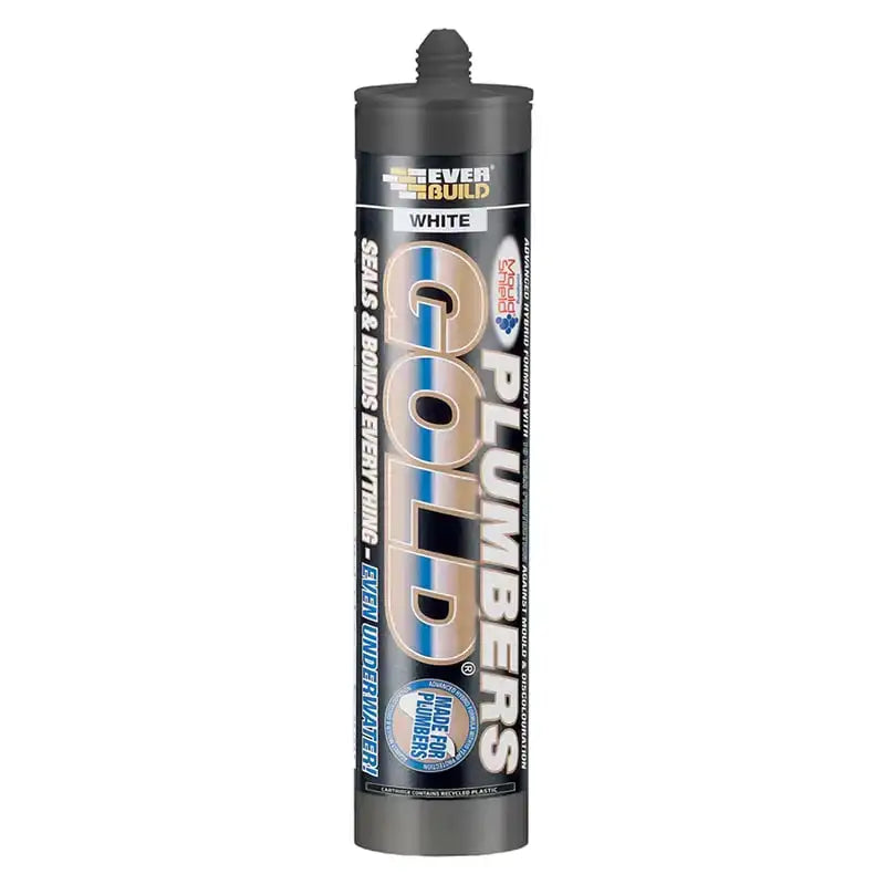 Everbuild Plumbers Gold White Sealant And Adhesive 290ml