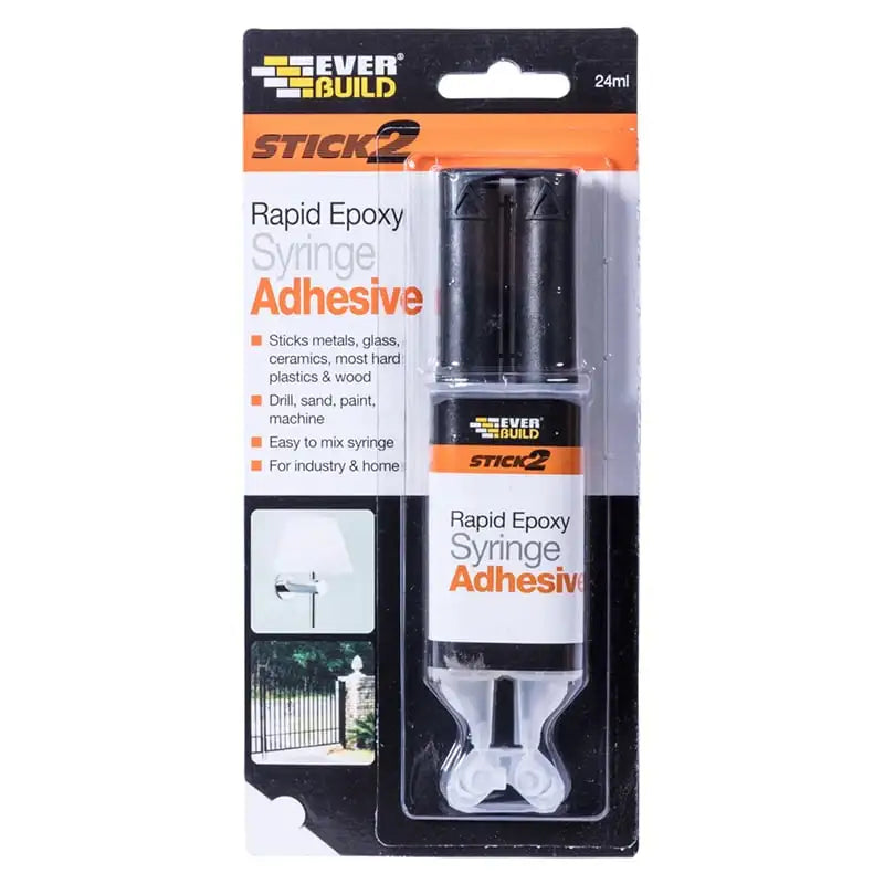 Everbuild Stick2 Rapid Epoxy Syringe Adhesive 24ml