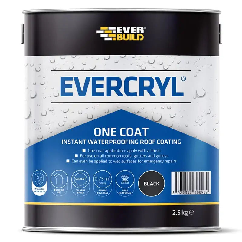Everbuild Evercryl One Coat Black 2.5Kg