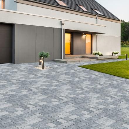 TUMBLED COBBLE SILVER GREY PAVER PACK 8m2 TUMBLED COBBLE SILVER GREY PAVER PACK 8m2