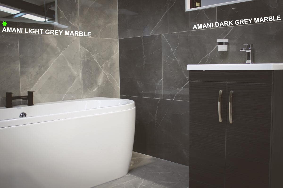 Amani light grey marble 1200mm x 600mm