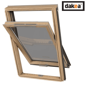 Dakea centre pivot roof window pine finish