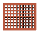 Specialist Bricks: Red Air Brick 215mmx215mmx50mm