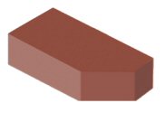Specialist bricks: Single cant brick 75mm an 5.2 red 