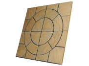 Circle/square & circle paving packs: Ashwell circle square honey brown 3.2mtr2 patio paving pack