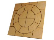 Circle/square & Circle Paving Packs: Ashwell Circle Square Mellow Gold 3.2mtr2 patio paving pack
