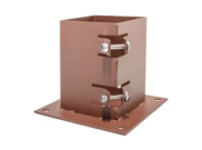 Fence posts & accessories: Bolt down post support brown 100 x 100mm