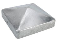 Fence posts & accessories: Galvanized fence post cap 75mm silver