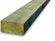 Garden Sleepers: New Railway Sleepers Green 100mm x 200mm x 2.4mtr