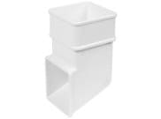 Downpipe & Fittings: Downpipe Shoe Square white