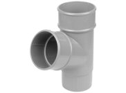 Downpipe & fittings: Downpipe 112 degree branch Round grey