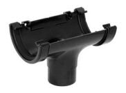 Guttering & Fittings: Running Outlet Round black