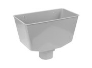 Downpipe & Fittings: Hopper Round grey