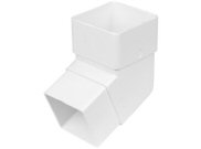Downpipe & fittings: Downpipe 112 degree offset bend Square white