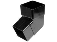 Downpipe & fittings: Downpipe 112 degree offset bend Square black
