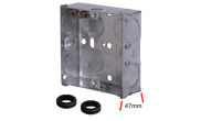 Electrical Products: Metal Flush Box 1 Gang 47mm