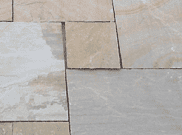 Natural Stone Paving / Indian Sandstone Paving Packs: Buff Moss 10.2mtr2 natural stone paving pack