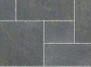 Natural Stone Paving / Indian Sandstone Paving Packs: Limestone Graphite Tumbled 15.25mtr2 natural stone paving pack