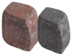 Paving Accessories: Kl Tumbled Kerb 200mm x 100mm charcoal