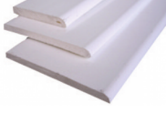 Exterior pvc fascias & soffits: Pvcu flat back architrave 65mm x 5.0mtr