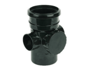 Soil pipe, fittings & accessories: Soil access pipe Black