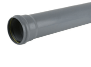 Soil pipe, fittings & accessories: Soil pipe single socket 110mm x 4mtr grey