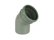 Soil Pipe, Fittings & Accessories: 135 Degree Single Socket Bend Grey