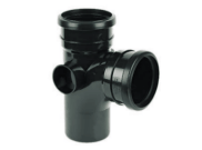 Soil Pipe, Fittings & Accessories: 92.5 Degree Double Socket Branch Black