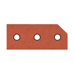 Shaped angled bricks: single cant brick red