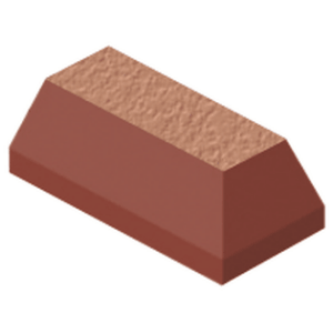 Shaped angled bricks: plinth ext return brick red