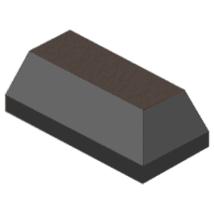 Shaped angled bricks: plinth ext return brick blue