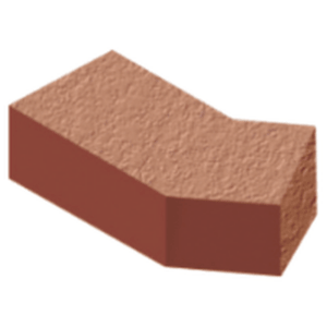 Shaped angled bricks: external angle brick red
