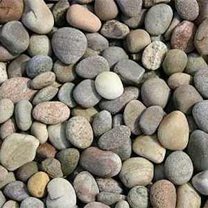 Chippings gravels pebbles: scottish pebbles 30mm 50mm bulk bag